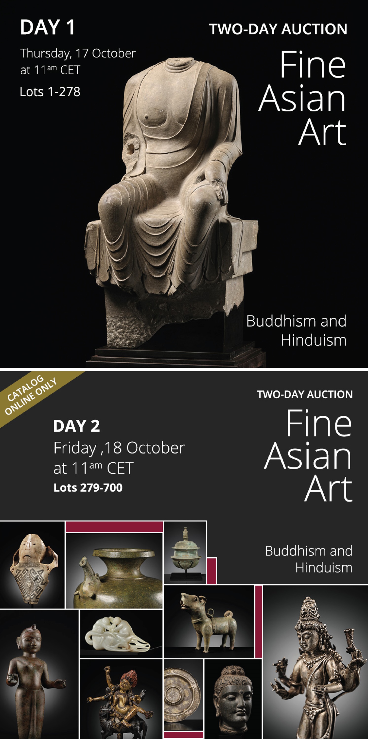 TWO-DAY AUCTION: Fine Asian Art, Buddhism and Hinduism